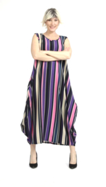 AKH oversized viscose  mix A-lijn  jurk apart/stretch