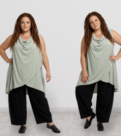 Moonshine oversized viscose top apart gevoerd