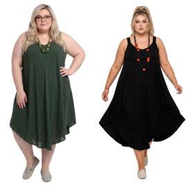 ITALIA MODA  viscose zomer A-lijn jurk/in meerdere kleuren