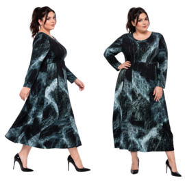 IZZY viscose A-lijn jurk stretch