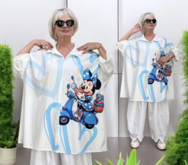 ITALIA oversized viscose blouse/hemd