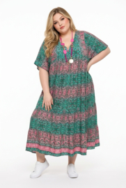 UNIDIVA viscose/zijde  A-lijn zomer jurk apart