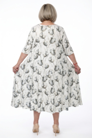 New Jersey viscose A-lijn jurk stretch