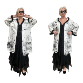 EU Queen design oversized de modieuze kleuring katoen A-lijn jas/blazer stretch