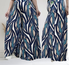 ITALY Mode jersey viscose  wijde broek apart /zeer rekbaar