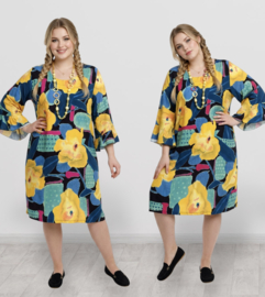 Ophilia viscose jurk met zakken