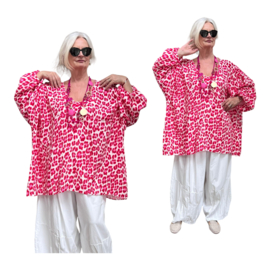 ITALIA MODA oversized katoen mousseline tuniek/top