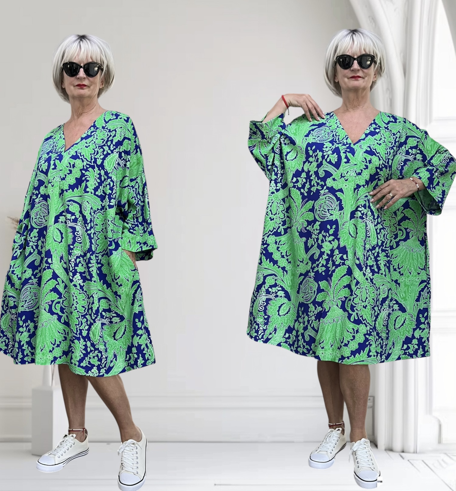 Vincenzo Allocca oversized viscose jurk/tuniek