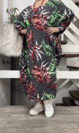 SASHA FERRANO  oversized A-lijn katoen jurk apart (extra groot)