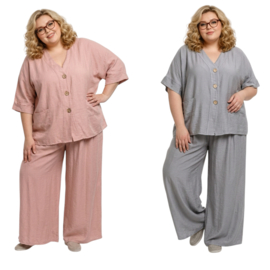 ITALIA MODA chique viscose setje blazer + broek apart /in meerdere kleuren