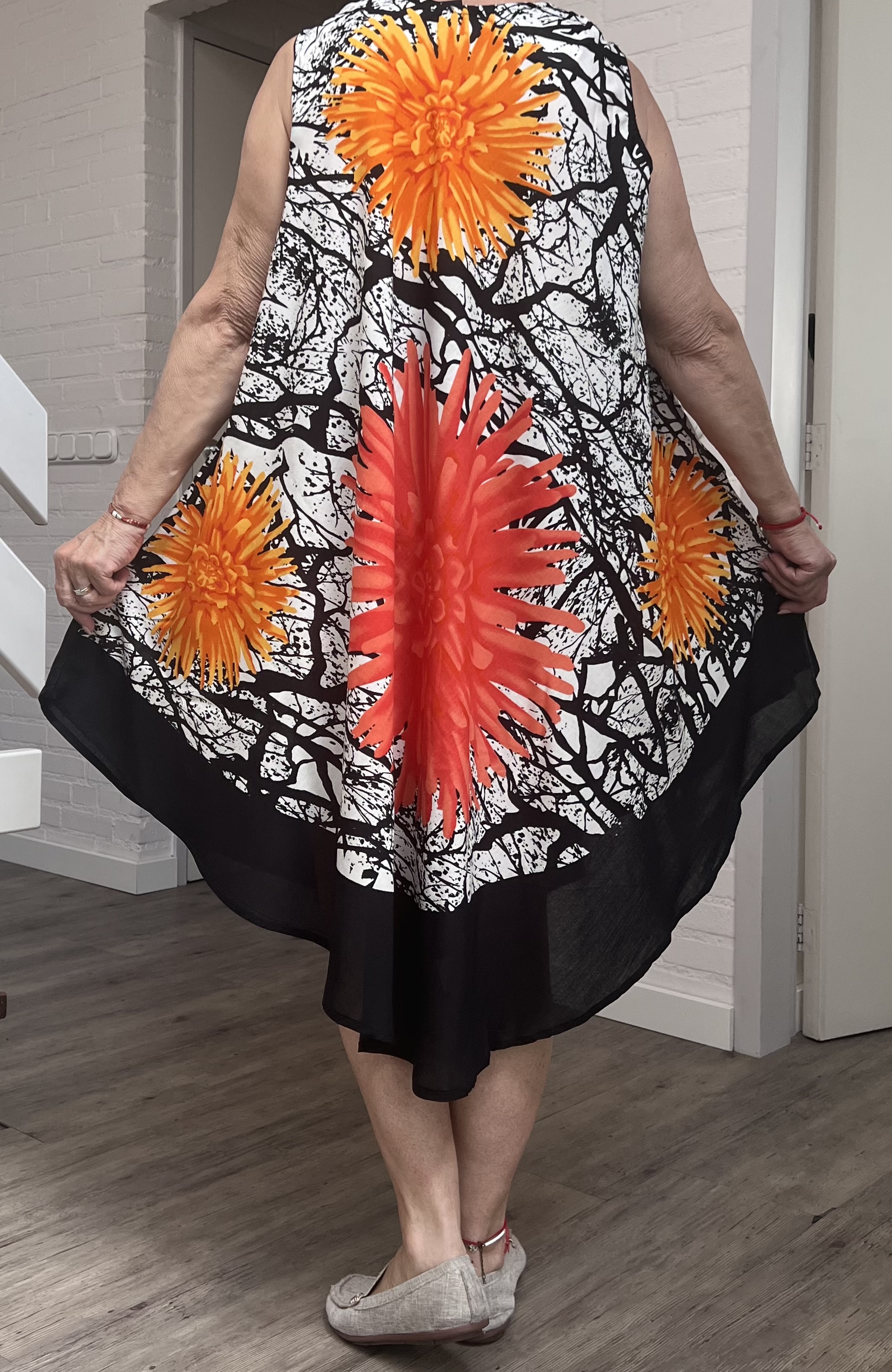 UNIDIVA viscose A-lijn zomer jurk apart/in meerdere kleuren