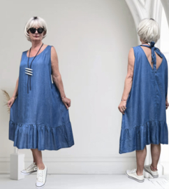 ITALIA MODA  jeans tencel A-lijn jurk apart /in meerdere kleuren