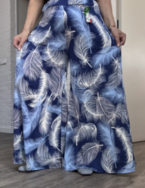 ITALY Mode jersey viscose  wijde broek apart /zeer rekbaar