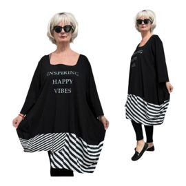 Vincenzo Allocca oversized katoen A-lijn tuniek/aparte/stretch/zwart/wit