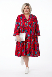 Vincenzo Allocca oversized viscose A-lijn BOHO jurk