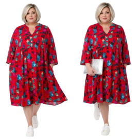 Vincenzo Allocca oversized viscose A-lijn BOHO jurk