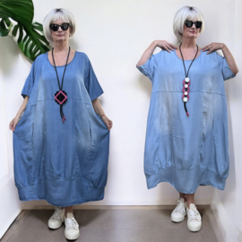 Moonshine  jeans tencel A-lijn jurk apart /in meerdere kleuren