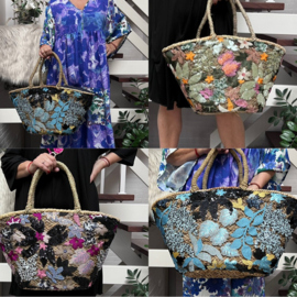 Boho, Ibiza pailletten franse mand tas /in meerdere kleuren