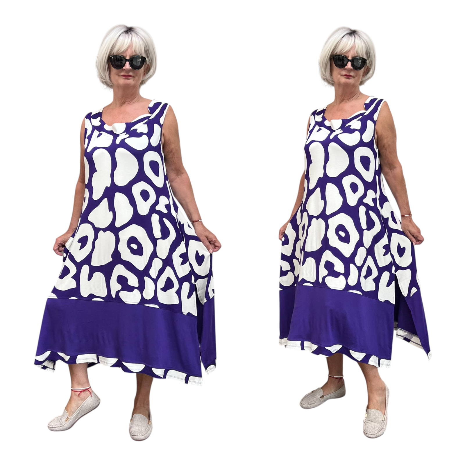 Naveed  oversized viscose jersey A-lijn jurk stretch