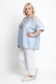 ITALIA oversized viscose blouse/top /in meerdere kleuren