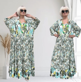 Mila Ragazza oversized A-lijn jersey boho jurk  apart (extra groot)stretch