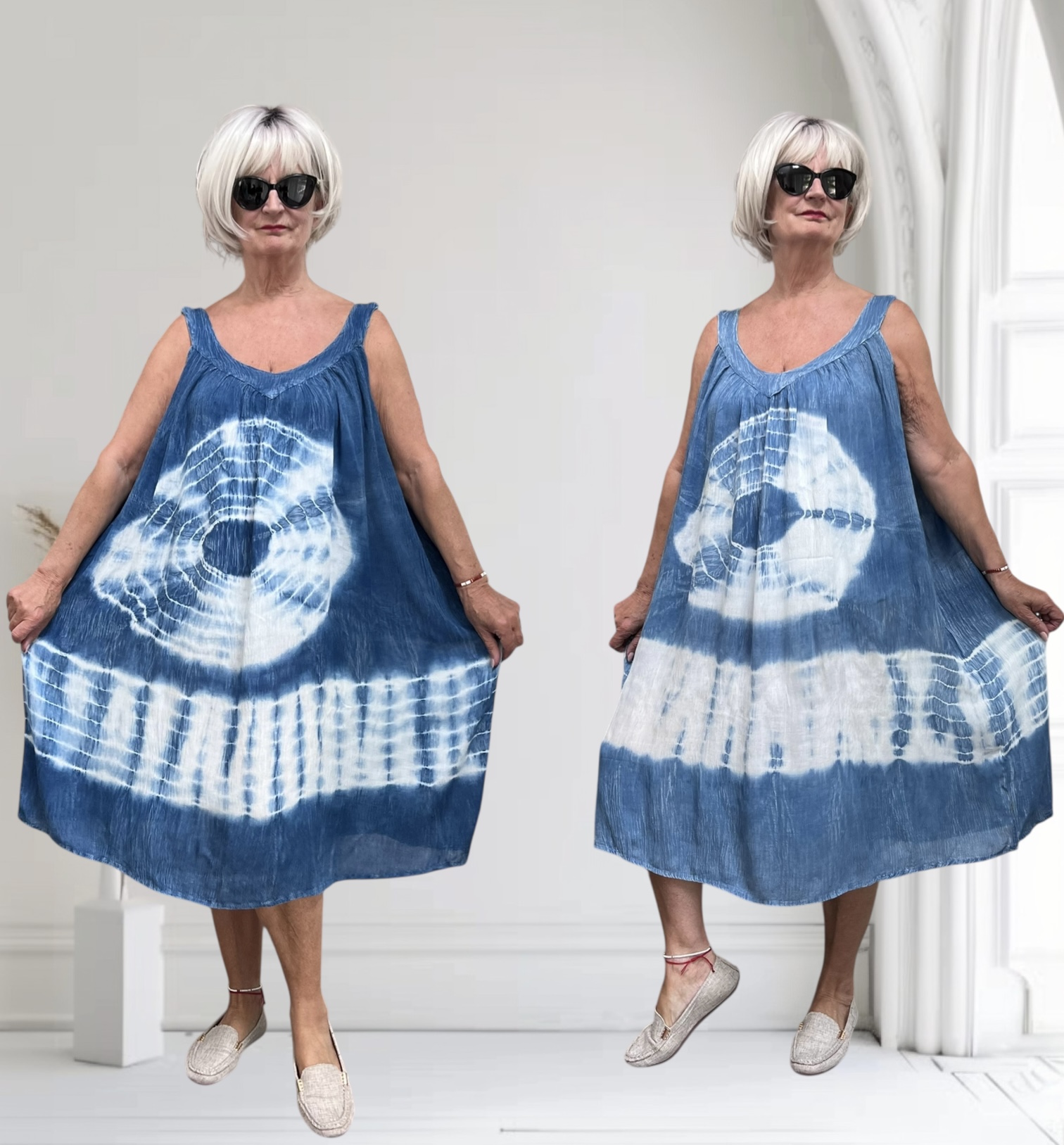 ITALIA MODA viscose zomer  A-lijn jurk/in meerdere kleuren