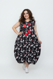 AKH oversized viscose jurk met zakken apart