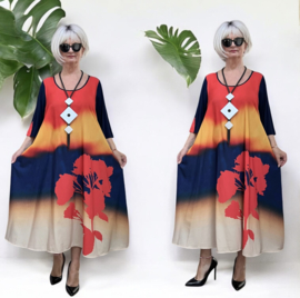 FRENZI viscose A-lijn jurk stretch