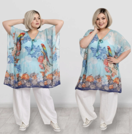 ONE OF A KIND  viscose zomer poncho/tuniek