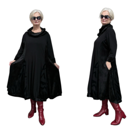 Vincenzo Allocca oversized katoen ballonjurk van een mix van fluweel en tule apart