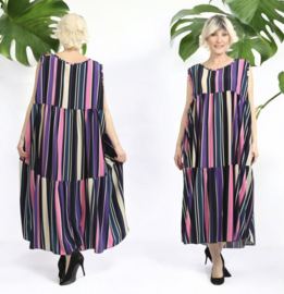 AKH oversized viscose  mix A-lijn  jurk apart/stretch