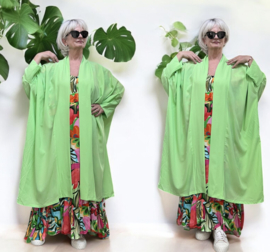 AKH oversized chique A-lijn blazer/vest met zakken apart