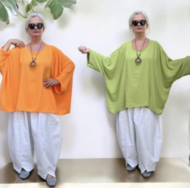 ITALIA MODA viscose tuniek/poncho met ketting /niet doorschijnend/in meerdere kleuren