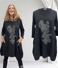 Vincenzo Allocca oversized katoen A-lijn tuniek met steentjes mickey mouse//aparte/stretch