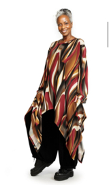 AKH viscose asymmetrisch oversized A-lijn tuniek/top met zakken apart stretch