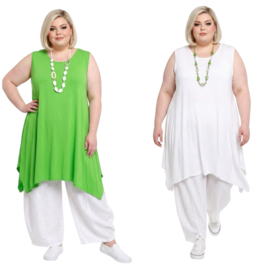 Moonshine viscose tricot A-lijn tuniek stretch apart /in meerdere kleuren