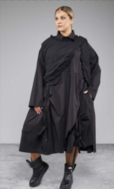 H-4 style A-lijn jurk + vest /zwart /apart