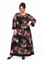 ITALIA MODA oversized chiffon A-lijn wijde jurk gevoerd/in meerdere kleuren