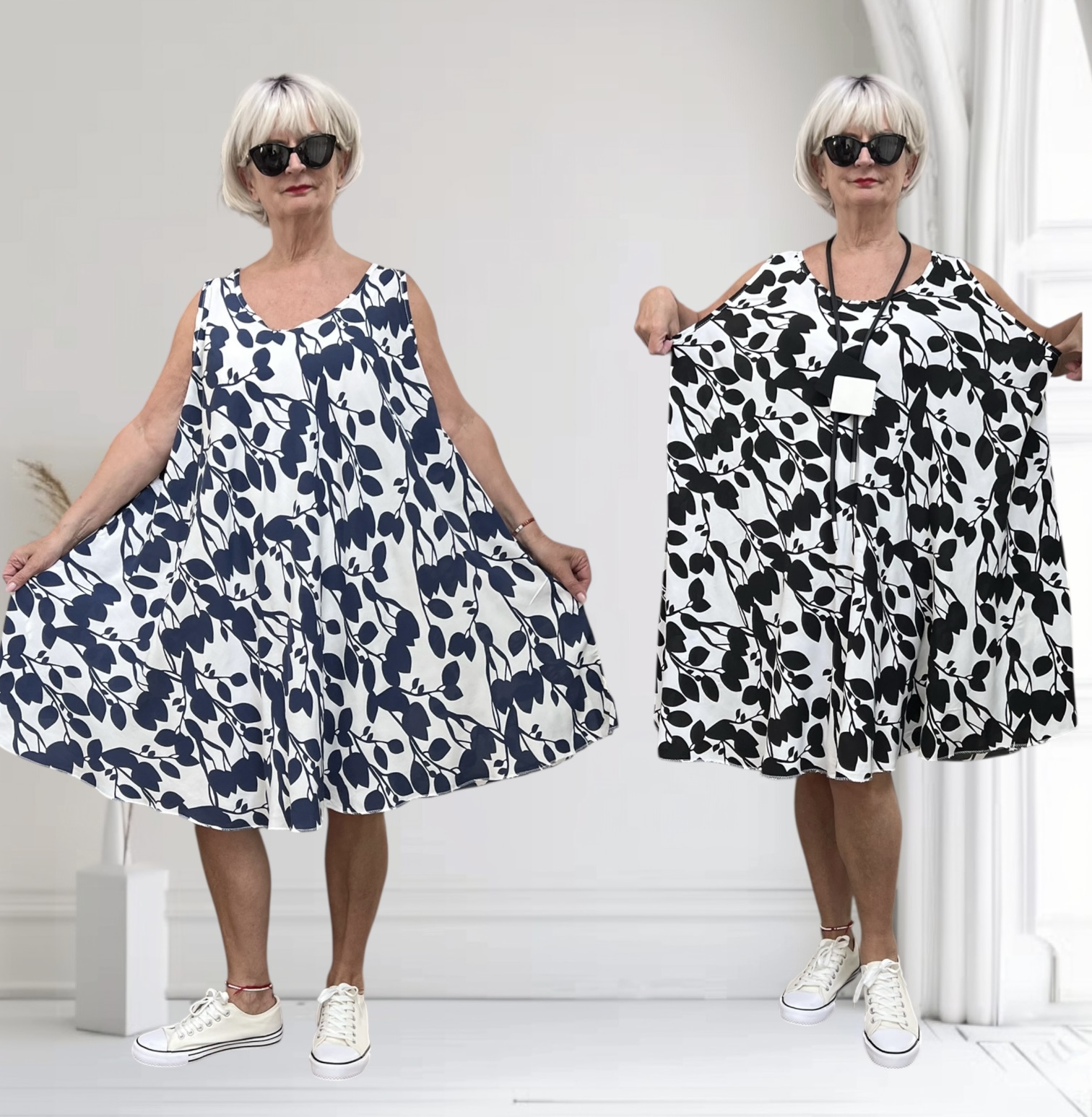 ITALIA oversized viscose A-lijn zomer jurk/in meerdere kleuren