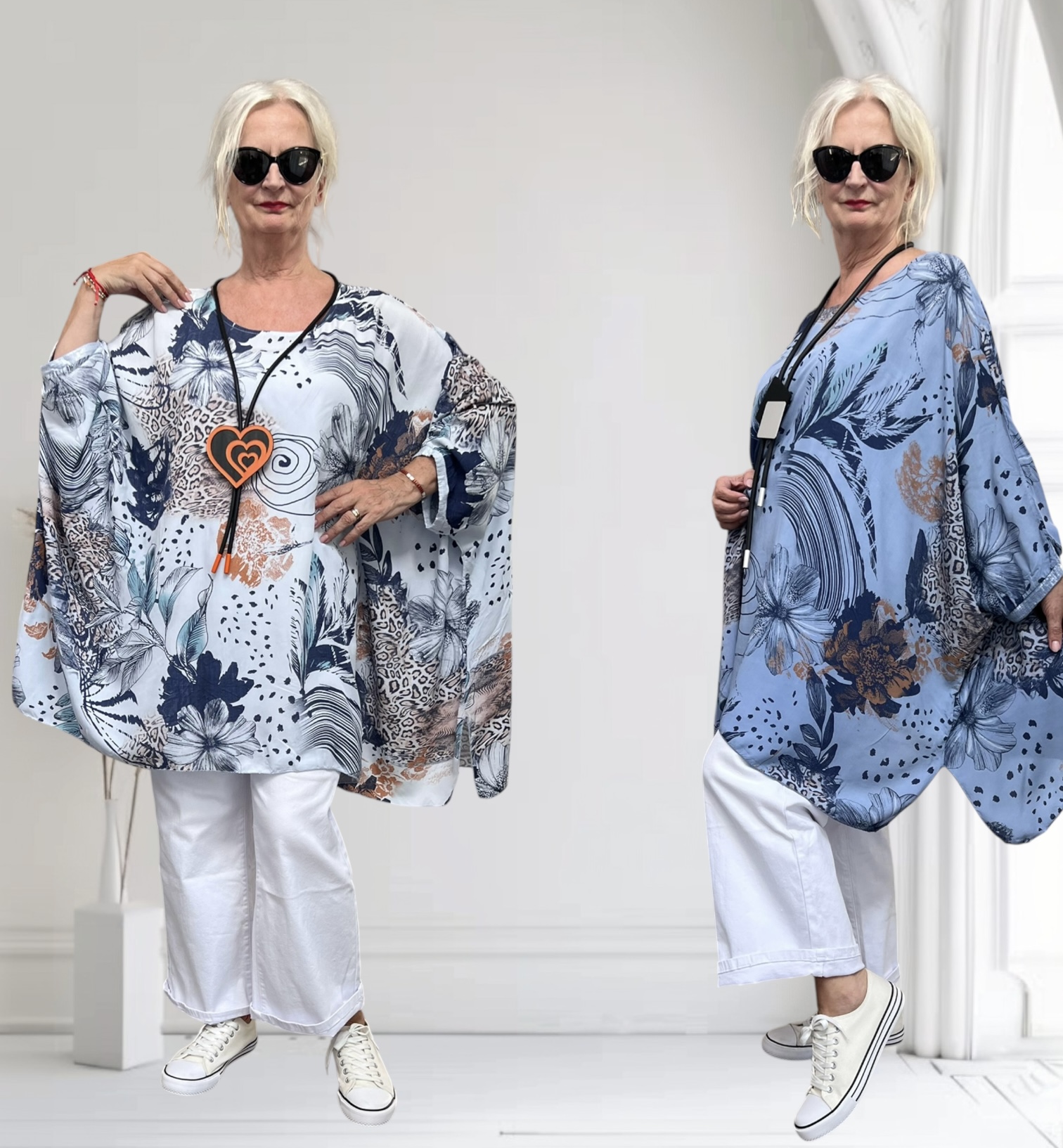 SEVENstyle viscose tuniek/poncho/niet doorschijnend/in meerdere kleuren