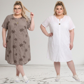 ITALIA MODA  viscose geborduurde jurk/in meerdere kleuren