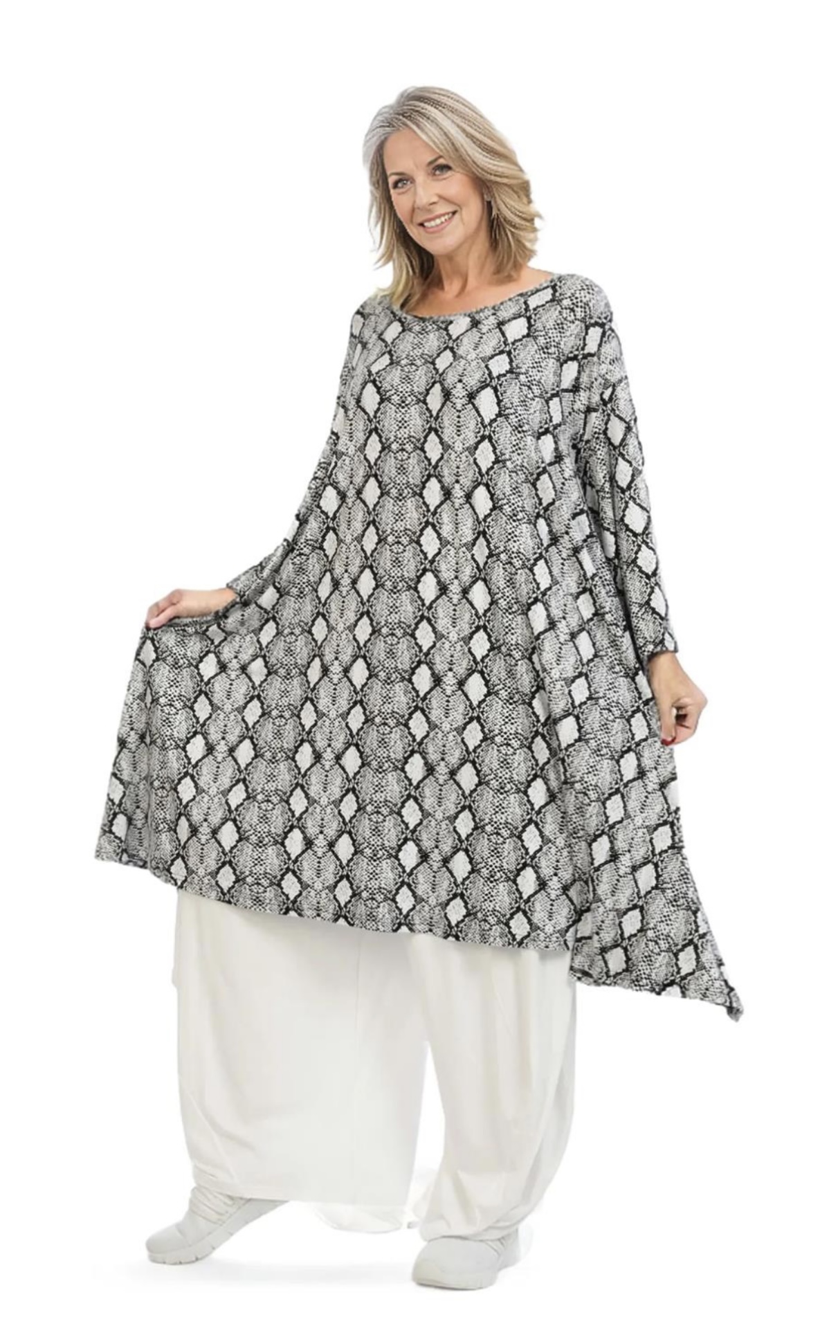 AKH oversized viscose A-lijn tuniek/jurk /apart/stretch