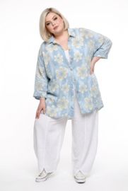 ITALIA oversized viscose zomer blouse/top/in meerdere kleuren