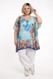 ONE OF A KIND  viscose zomer poncho/tuniek