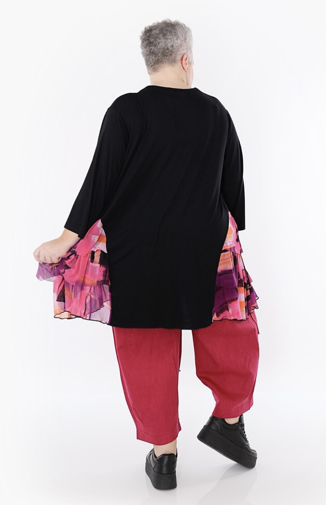 AKH oversized viscose A-lijn tuniek /apart/stretch