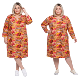 Ophilia premium kwaliteit katoen jurk  stretch