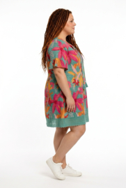 One Summer  katoen A-lijn jurk met kant