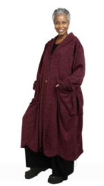 AKH oversized viscose mix jersey A-lijn blazer/vest apart stretch