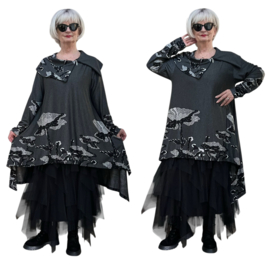New Jersey viscose jersey A-lijn tuniek met col stretch