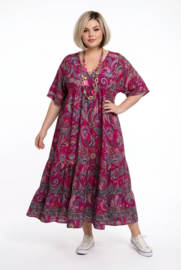 UNIDIVA viscose/zijde  A-lijn zomer jurk apart